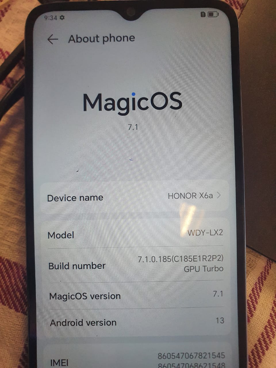 HONOR X6A WDY-LX2 ISP FRP